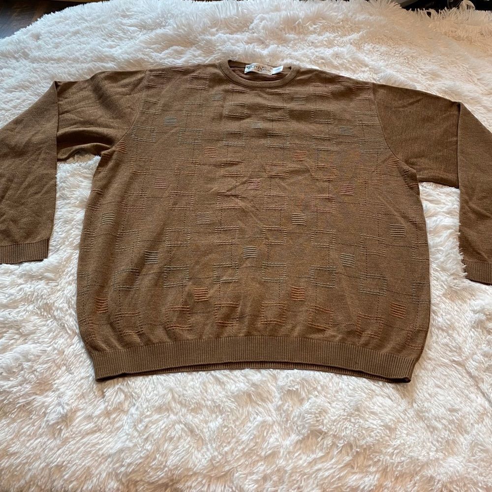 St Croix Knits Vintage Men’s Crew Neck Wool and Acrylic Blend Sweater Size XL